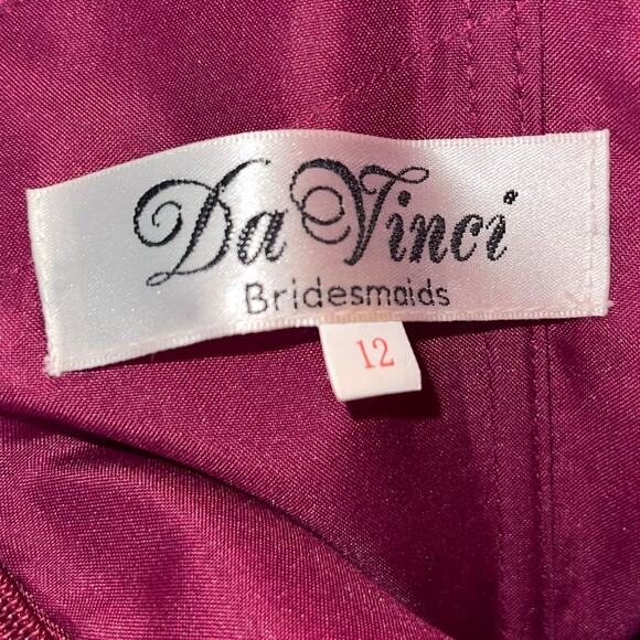 Da Vinci Lace Dress Fuchsia A-Line - Picture 5 of 6